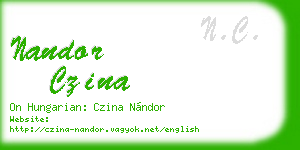 nandor czina business card